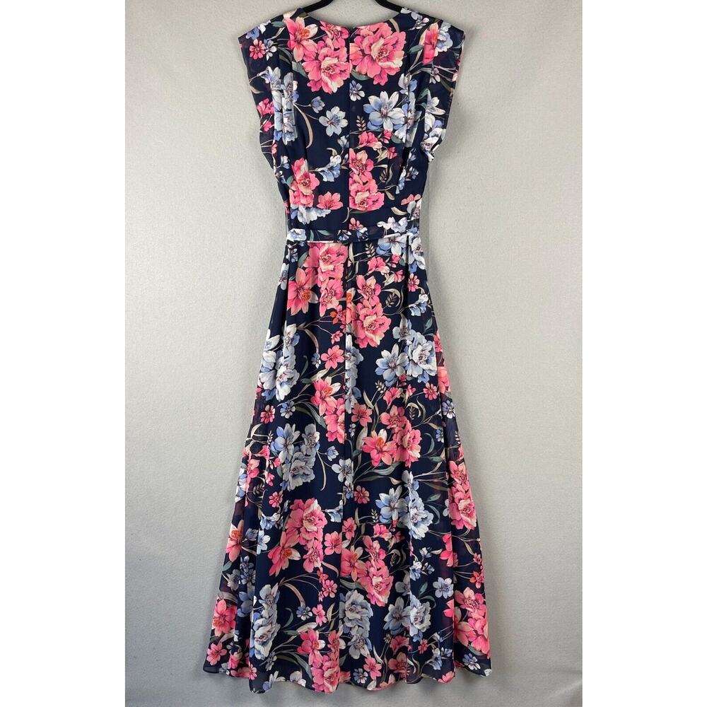 Eliza J Obi Dress Womens 4 Pink Blue Floral High Low Flowy Feminine Romantic - Picture 13 of 16
